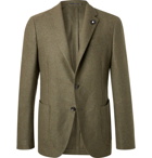 Lardini - Green Slim-Fit Unstructured Wool Blazer - Men - Green