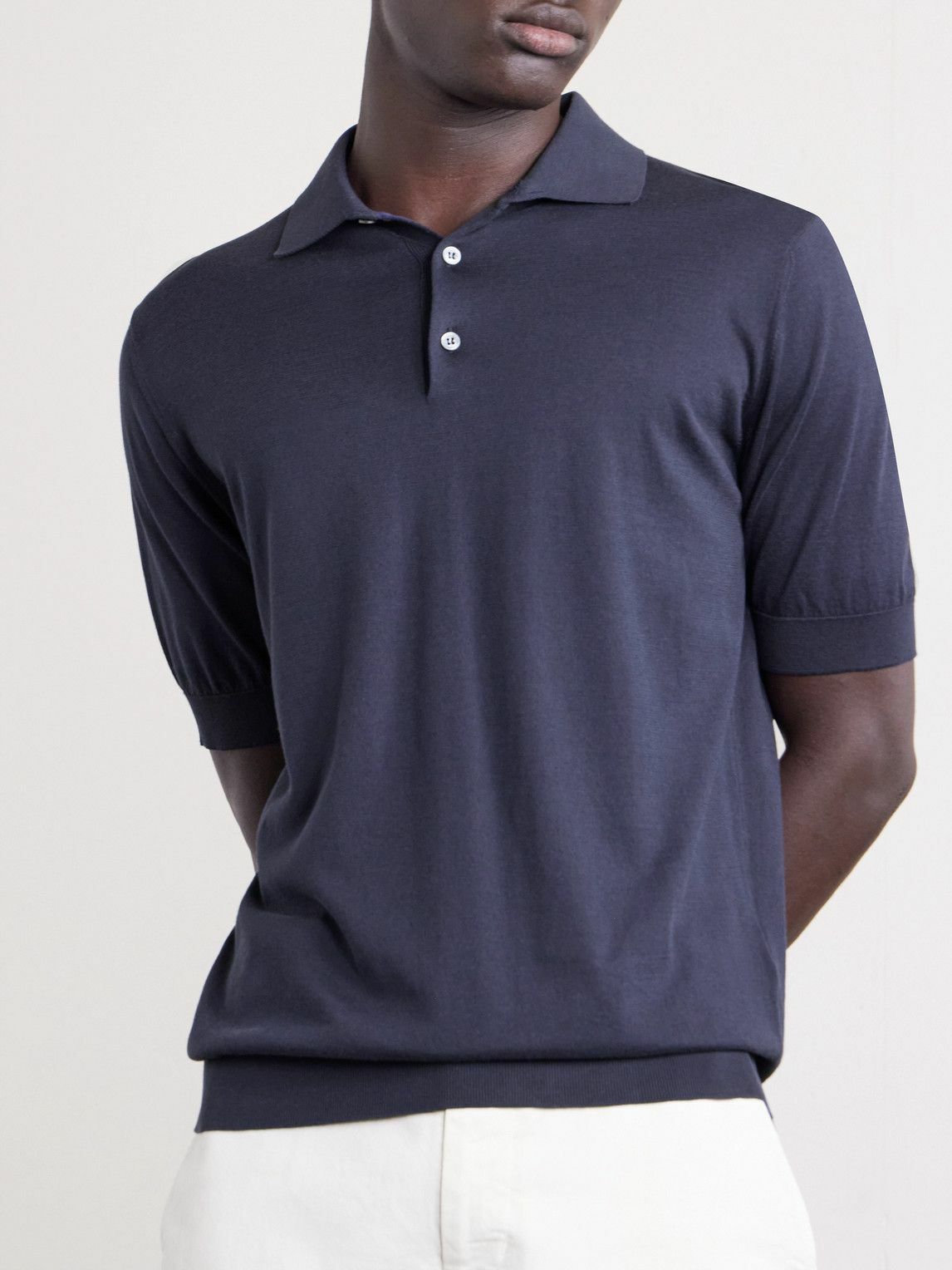 Lardini - Cotton Polo Shirt - Blue