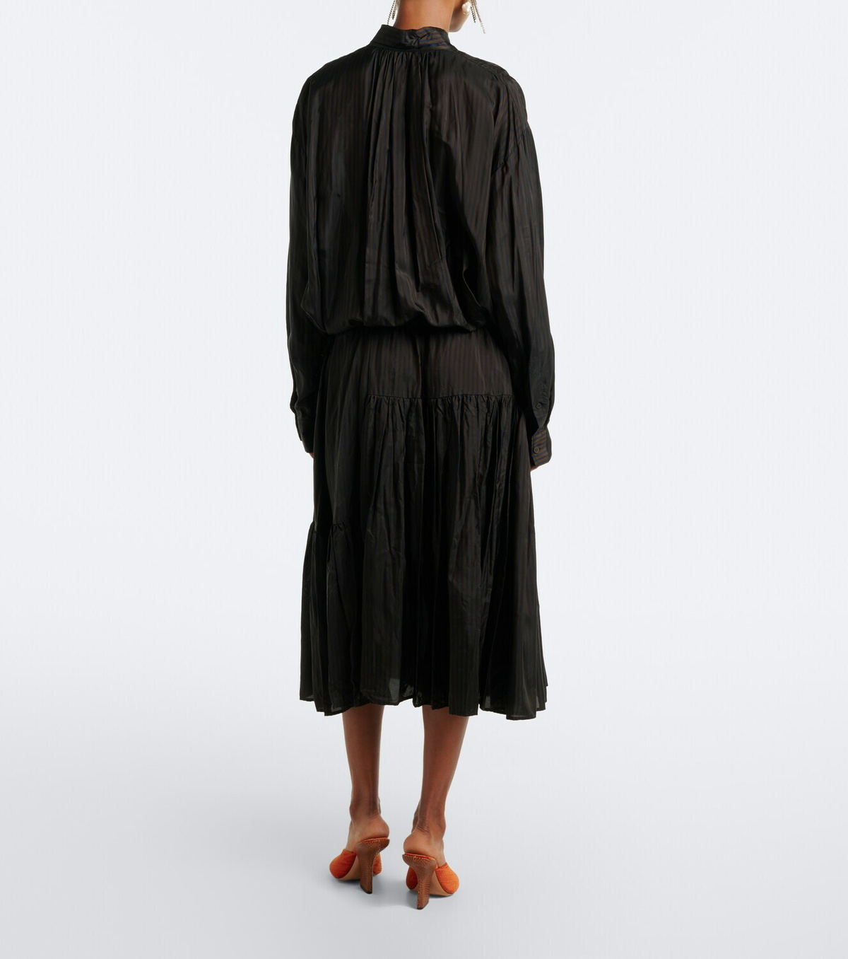 Dries Van Noten Striped midi dress