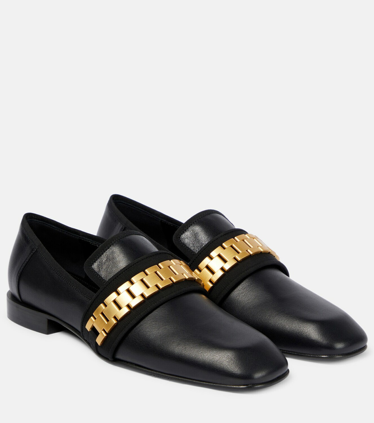 Victoria Beckham Chain-detail leather loafers