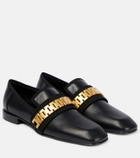 Victoria Beckham Chain-detail leather loafers