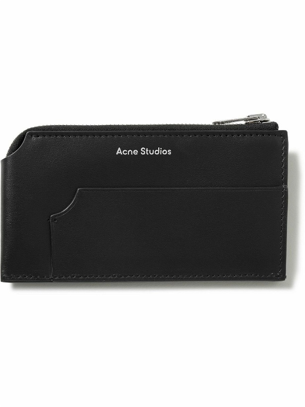 Photo: Acne Studios - Logo-Print Leather Zip-Around Wallet