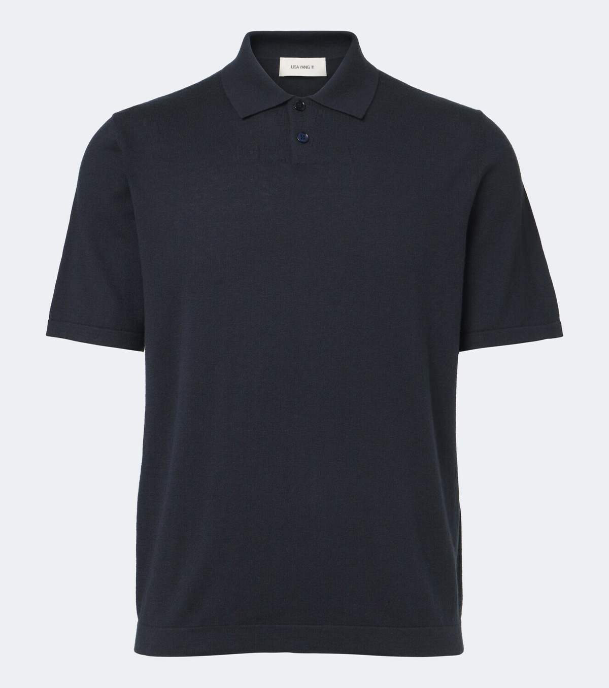 Lisa Yang Keir cotton and cashmere polo shirt