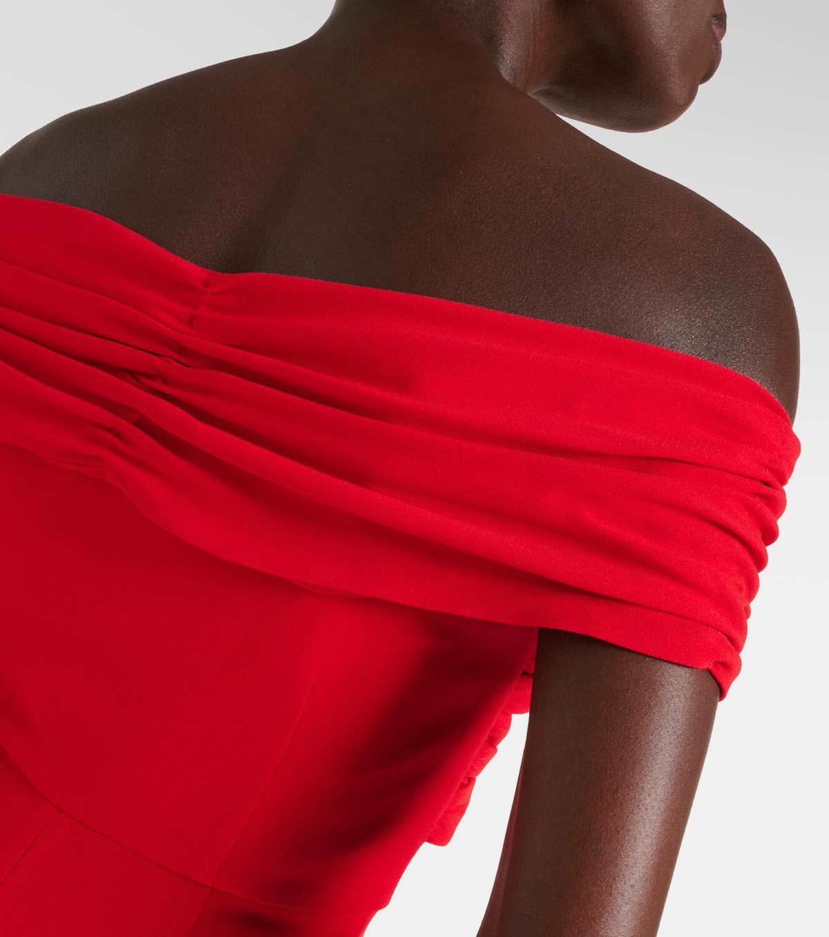 送関込【SELF PORTRAIT】Off-Shoulder Midi Dress Self-Portrait Red Off The Shoulder Midi Dress | Jules B