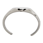 MM6 Maison Margiela Silver Signet Ring Cuff Bracelet