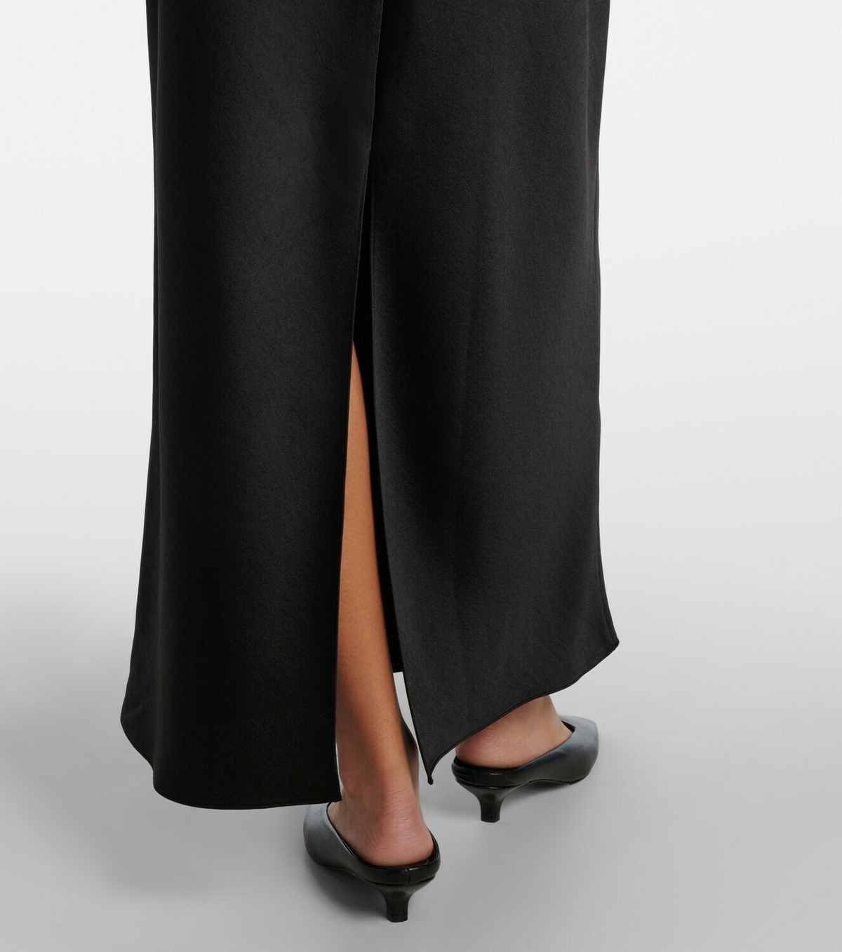 Vince Draped satin midi dress