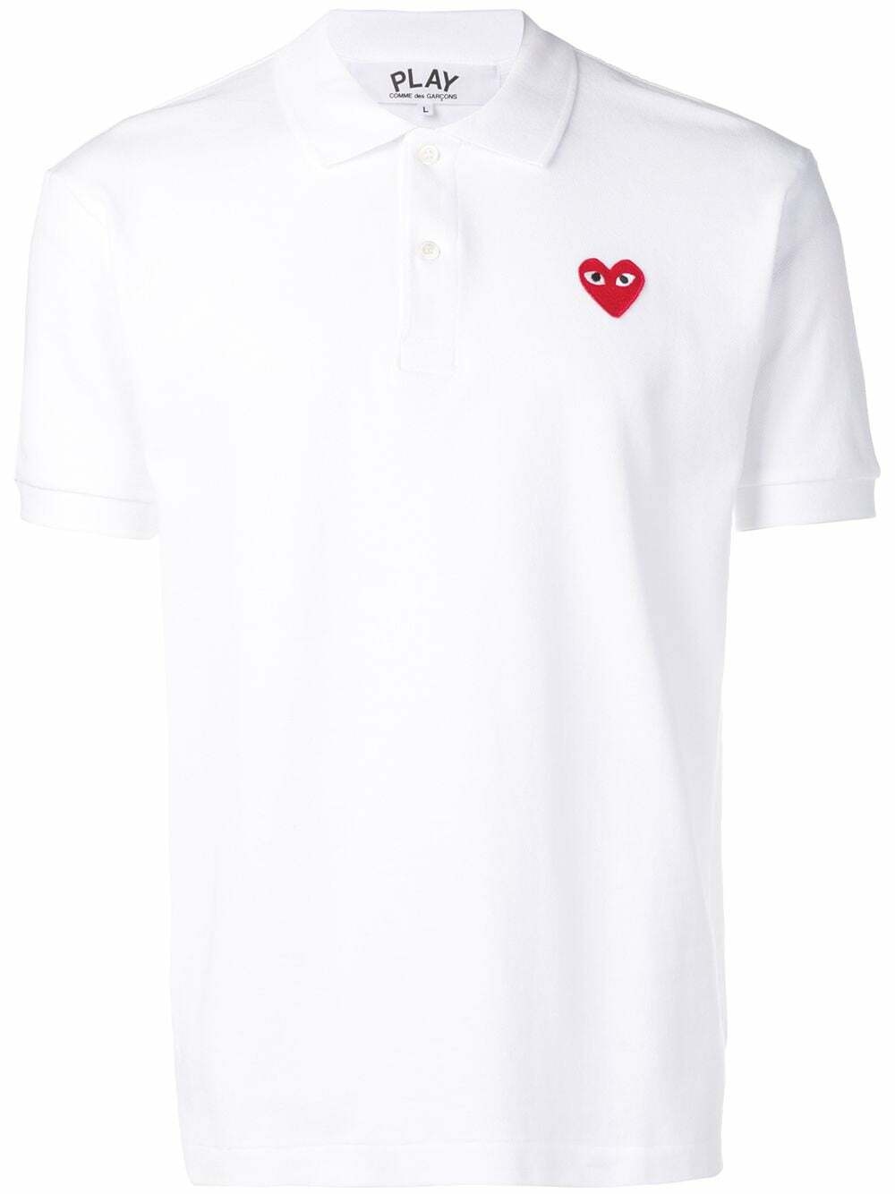 Photo: COMME DES GARCONS PLAY - Logo Cotton Polo Shirt