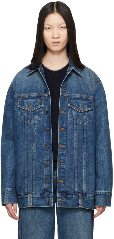 Photo: KHAITE Blue 'The Ross' Denim Jacket