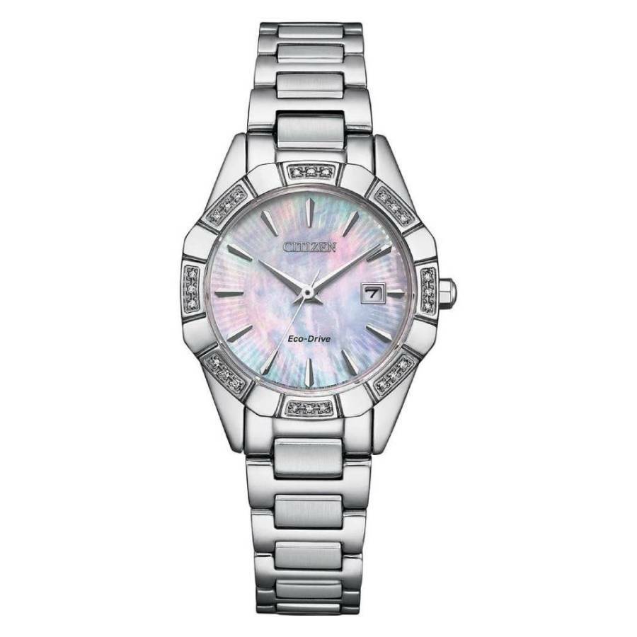 Citizen Eco-Drive Diamond Mother of Pearl Dial Ladies Watch EW2650-51D