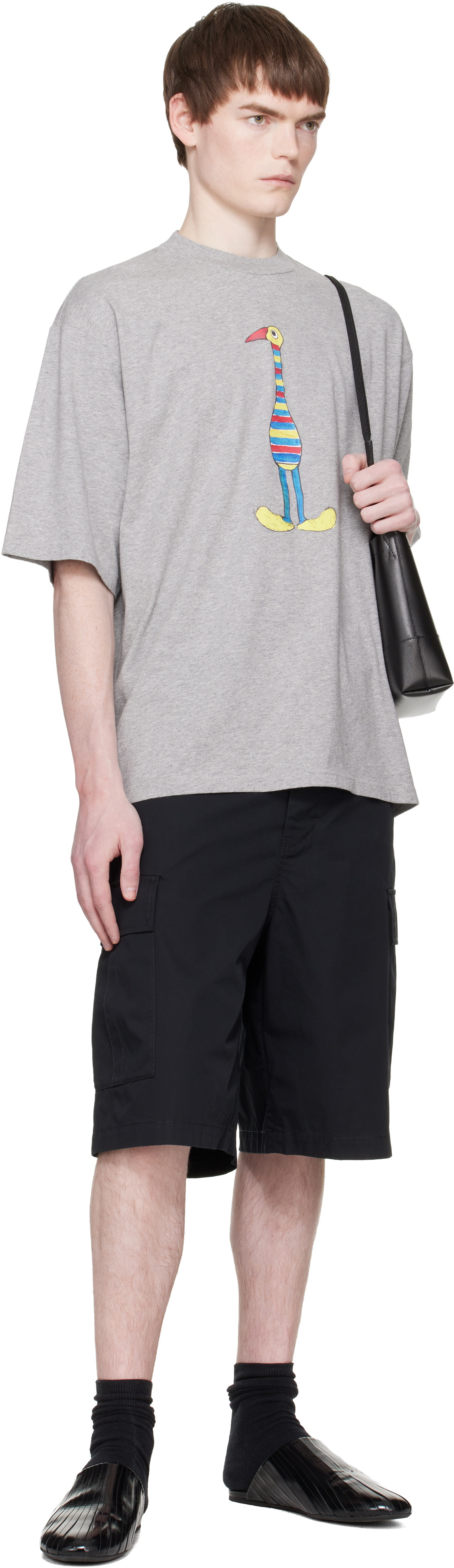 Marni Gray Cotton 'Marni Animal Alphabet I Print' T-shirt