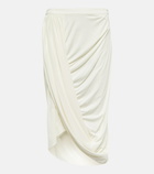 Dries Van Noten - Draped jersey midi skirt