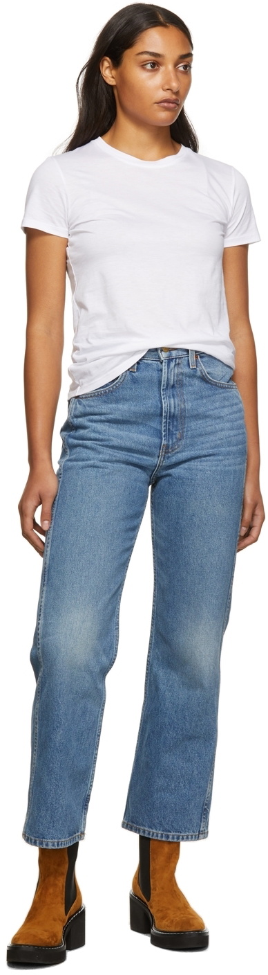 B Sides Blue Plein High Straight Jeans