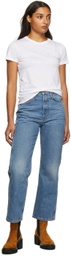 B Sides Blue Plein High Straight Jeans