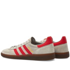 Adidas Men's Handball Spezial Sneakers in Grey/Red/Gold Metallic