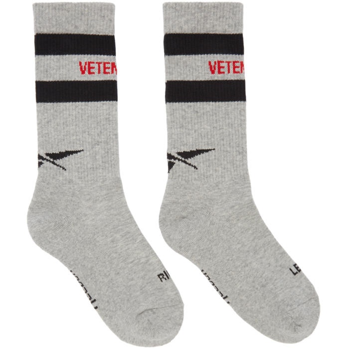 Photo: Vetements Grey Reebok Edition Tennis Socks