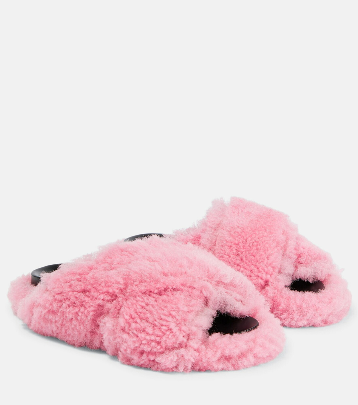 靴 MARNI Fussbet shearling sandals Marni Fussbett Shearling Sandals | Black | FARFETCH