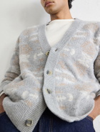 Altea - Virgin Wool-Jacquard Cardigan - Gray