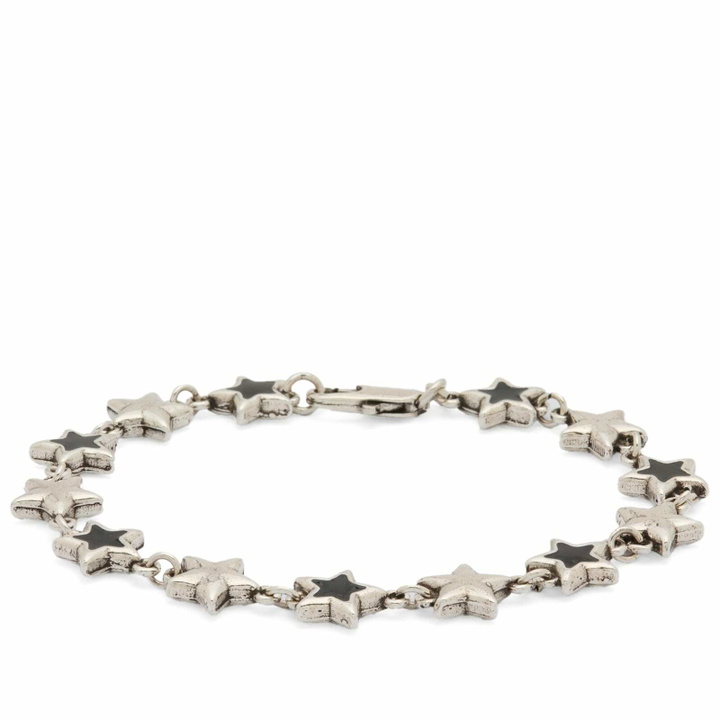 Photo: TwoJeys Men's Enameled Stars Bracelet in Black/Silver