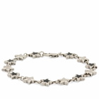 TwoJeys Men's Enameled Stars Bracelet in Black/Silver