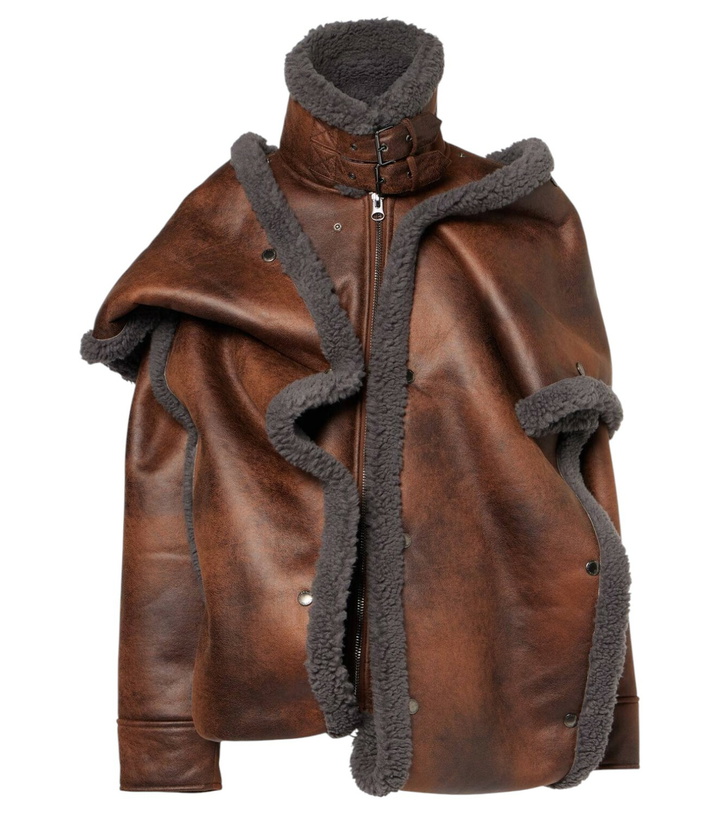 Photo: Y/Project Snap Off faux shearling-trimmed jacket