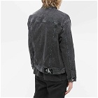 Calvin Klein Men's Regular 90s Denim Jacket in Black Wash Denim