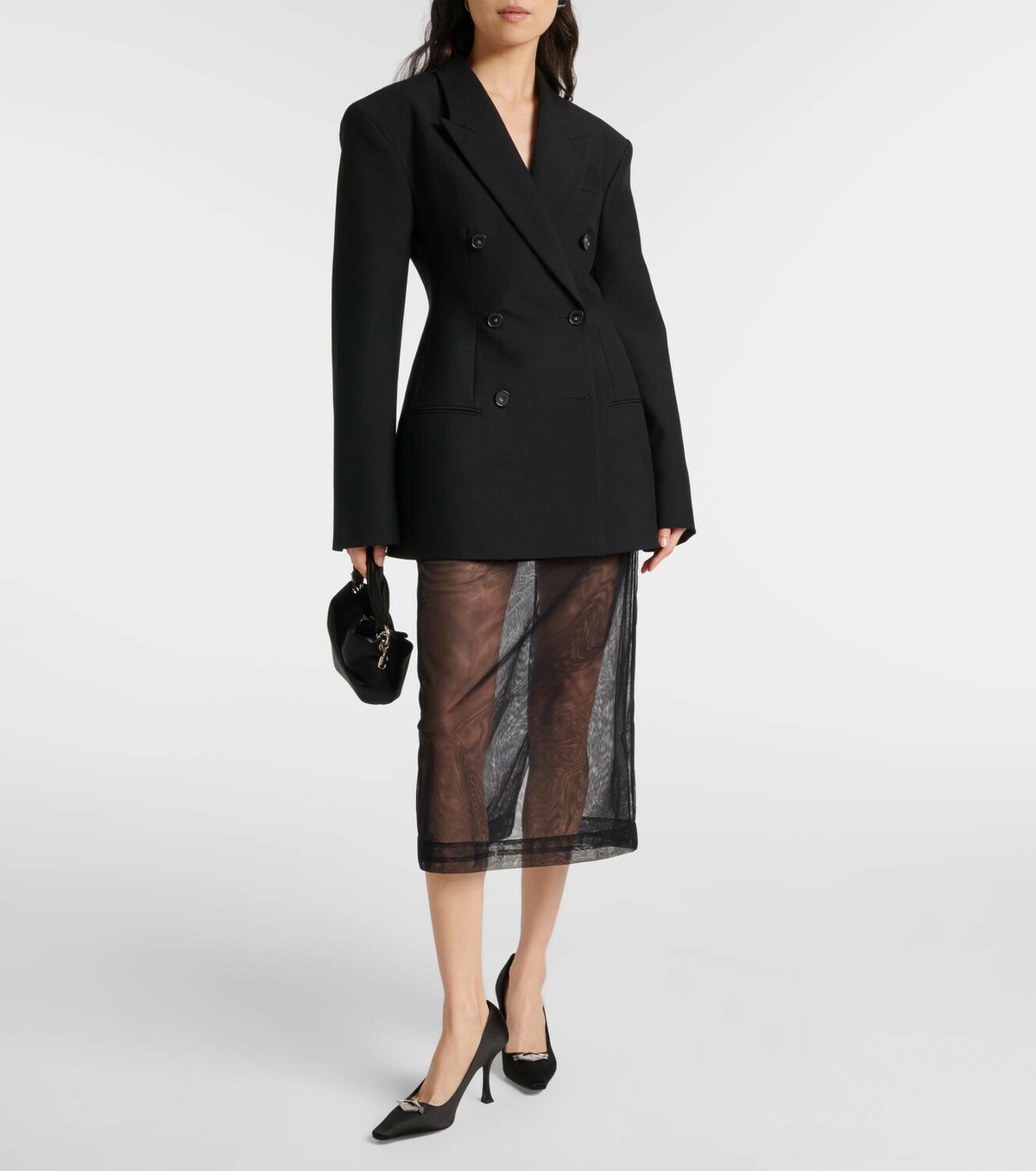 JIMMY CHOO Ryker 90 サテン パンプス Ryker 90 | Black/Crystal Satin Shoe | JIMMY CHOO AU