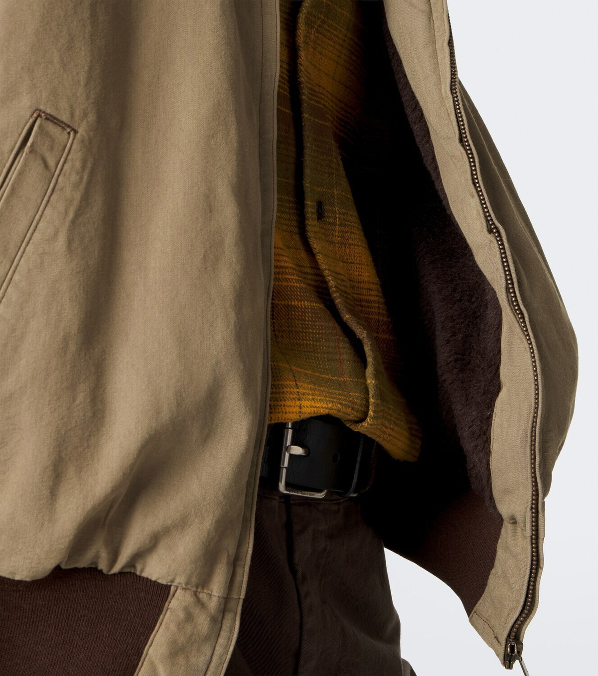 A.Presse Teddy-trimmed cotton and wool blouson jacket