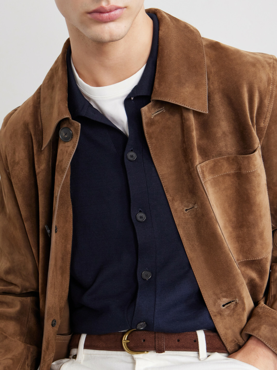 Caruso - Silk and Cotton-Blend Cardigan - Blue
