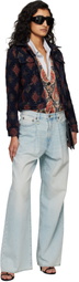 R13 Navy Relaxed Trucker Jacket