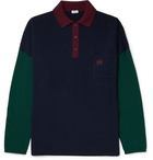 Loewe - Logo-Embroidered Colour-Block Wool Polo Shirt - Blue