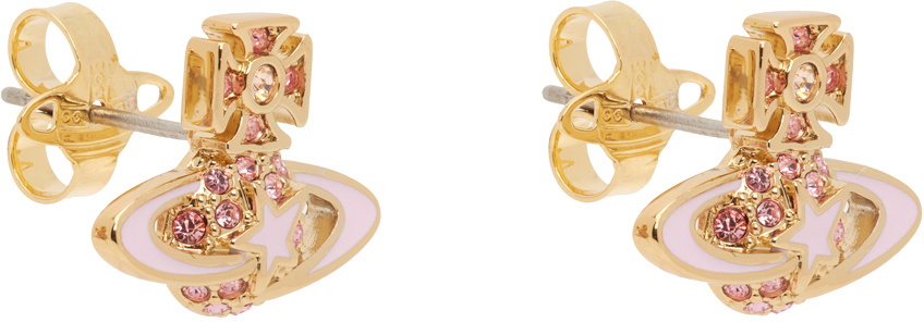 Vivienne Westwood Gold & Pink Darlene Earrings Vivienne Westwood