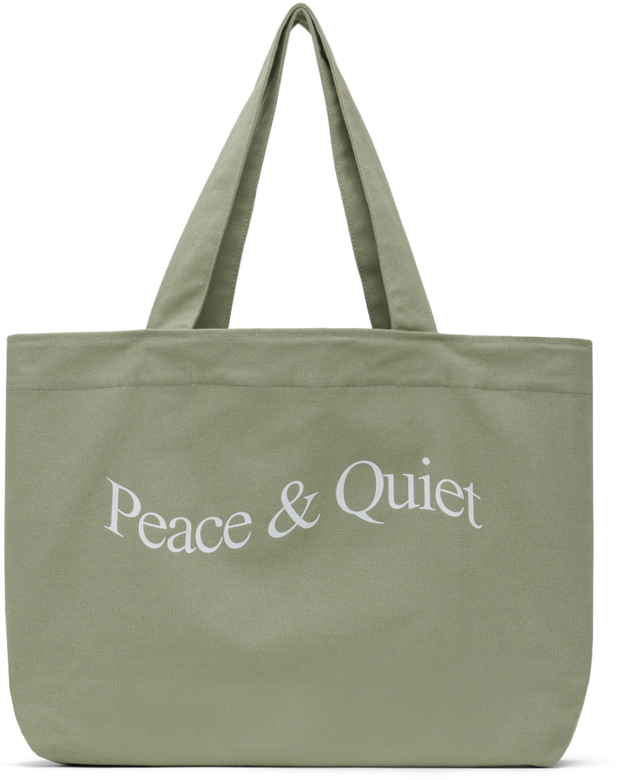 Museum of Peace & Quiet Khaki Wordmark Tote
