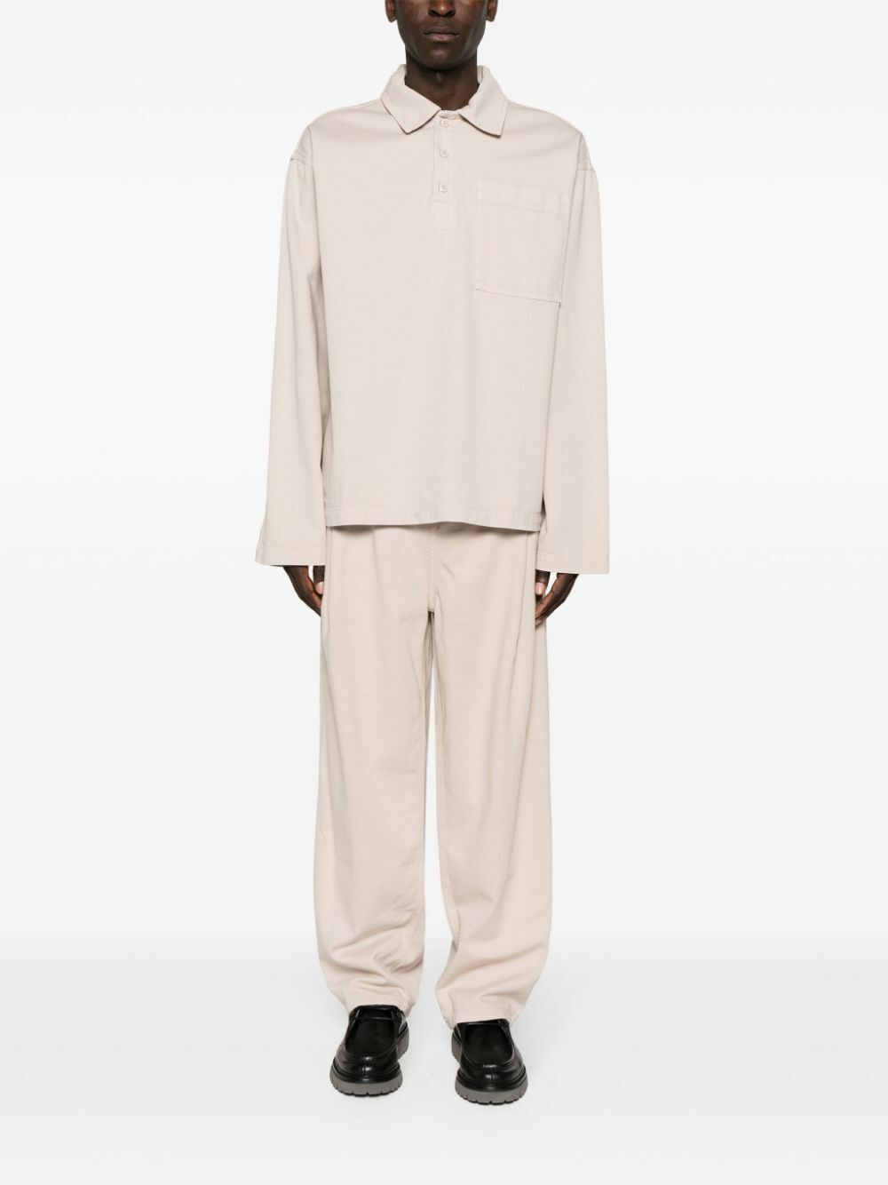 The Frankie Shop Neutral Ray Cotton Polo Shirt