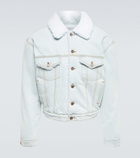 ERL Faux shearling-trimmed denim jacket