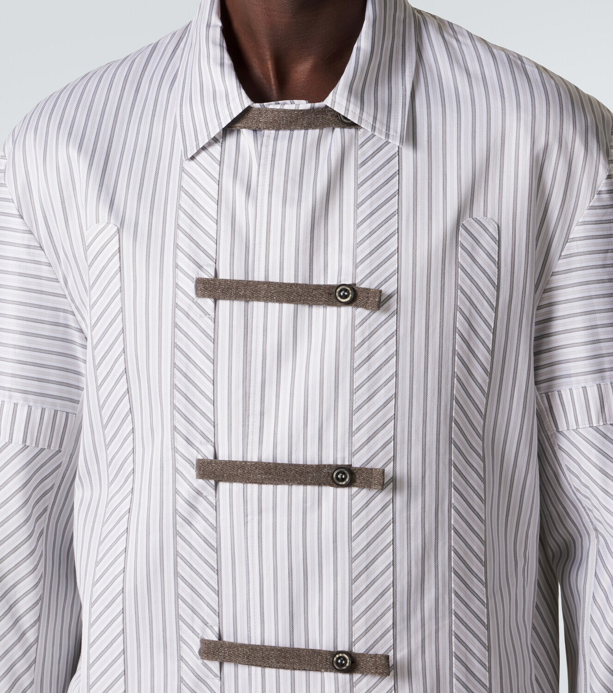 Kiko Kostadinov Kyan striped cotton poplin shirt
