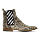 Off-White Off-White Python Chelsea Boots