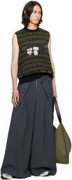 LU'U DAN Gray Wide Leg Trousers