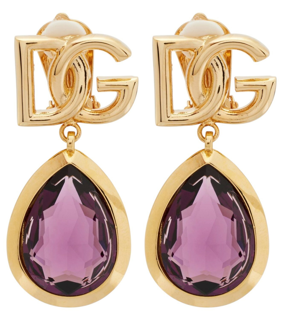 【DOLCE & GABBANA】Capri DG 装飾 クリップオン イヤリング Dolce&Gabbana Capri DG crystal-embellished clip-on earrings