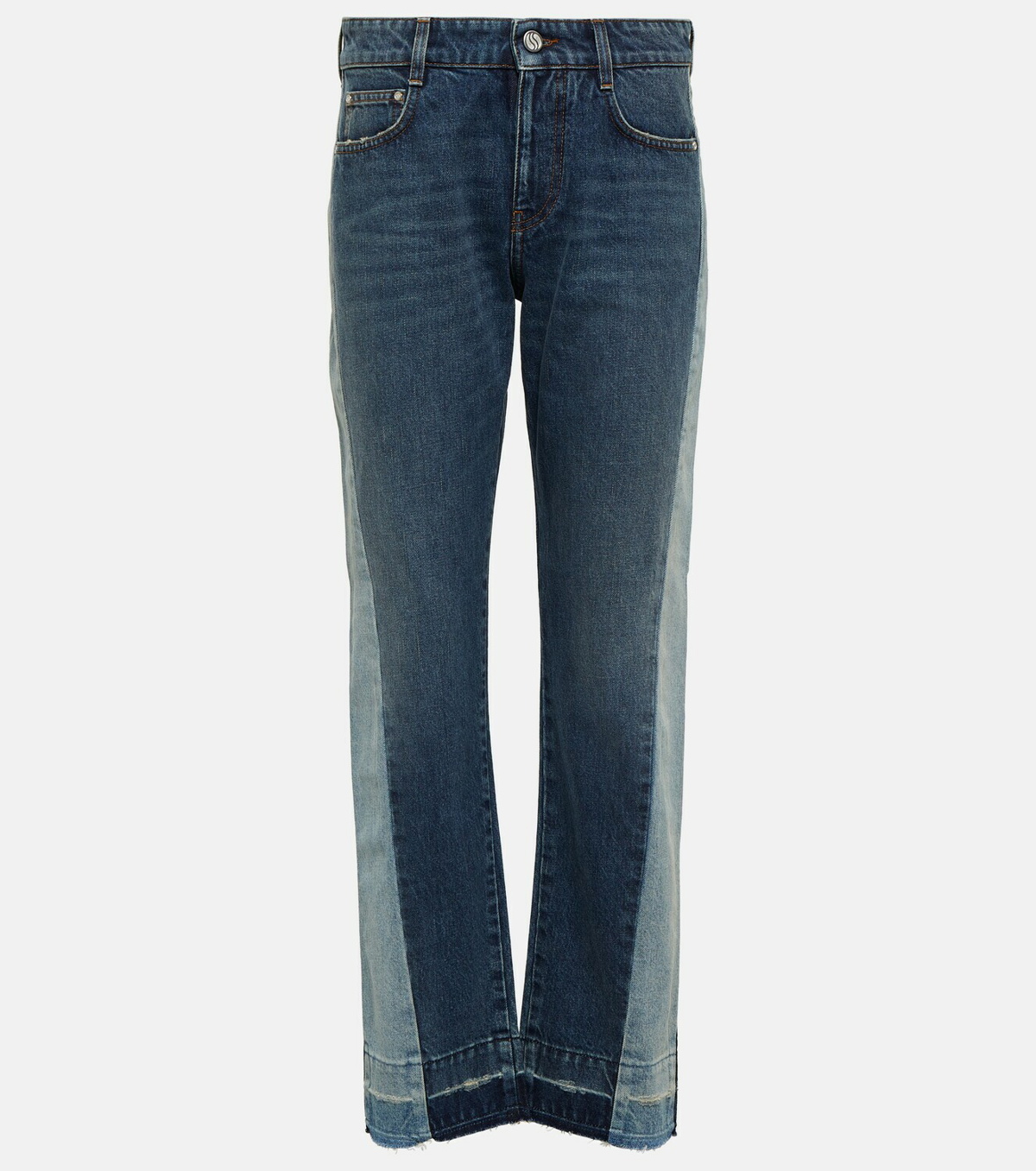 Stella McCartney Spliced mid-rise straight jeans