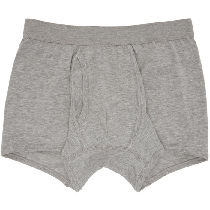 Photo: Comme des Garçons Shirt Grey Plain Boxer Shorts 