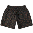 Dries Van Noten Men's Animal Print Swim Short in Black