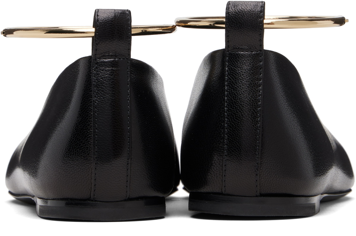 Jil Sander Black Ring Ballerina Flats