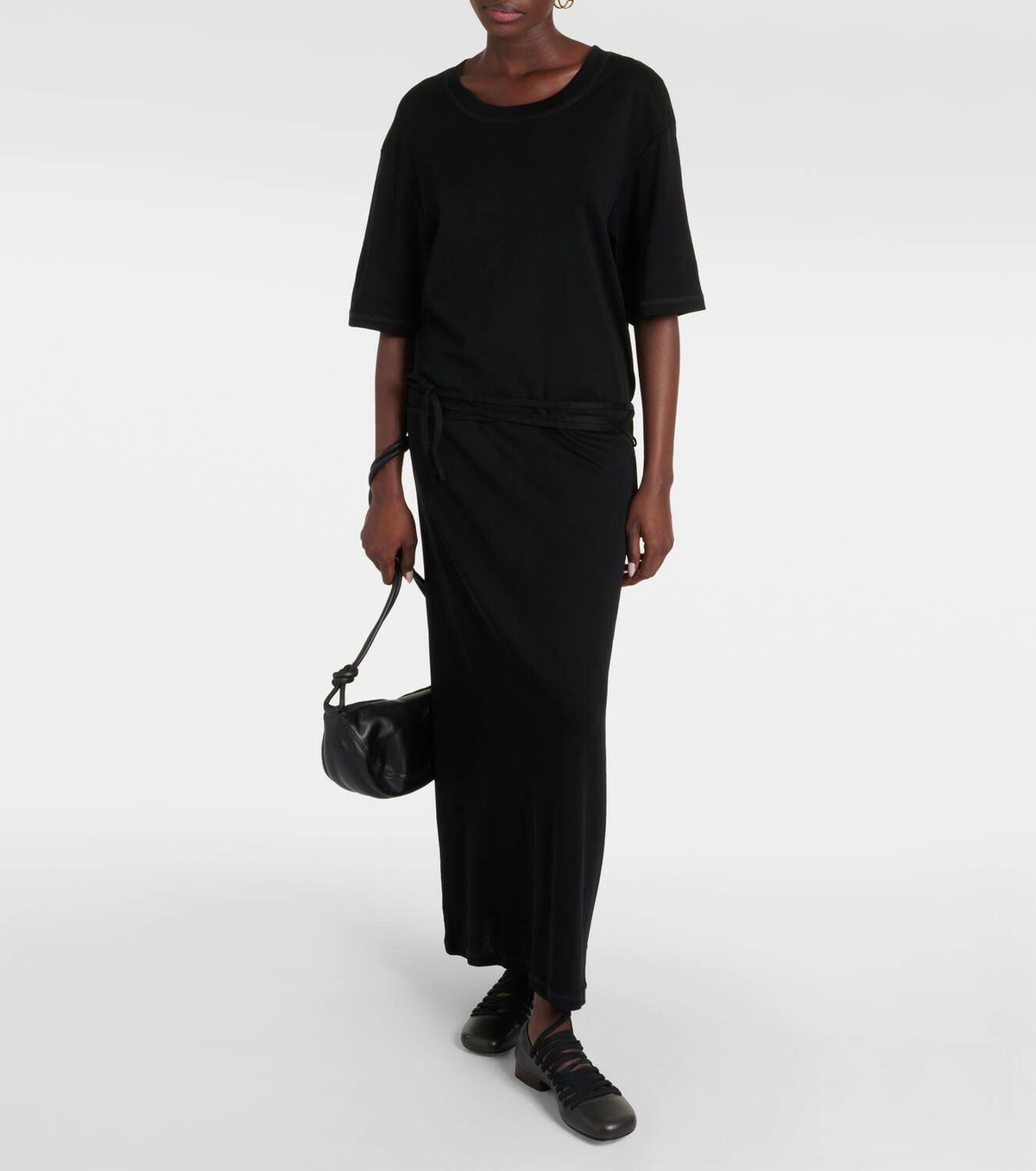 Lemaire Laced leather ballet flats