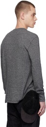 RRL Gray Garment-Dyed Henley