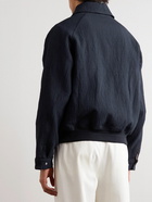 A Kind Of Guise - Bassel Cotton and Linen-Blend Bomber Jacket - Blue