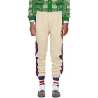 Gucci Beige and Blue Striped Lounge Pants