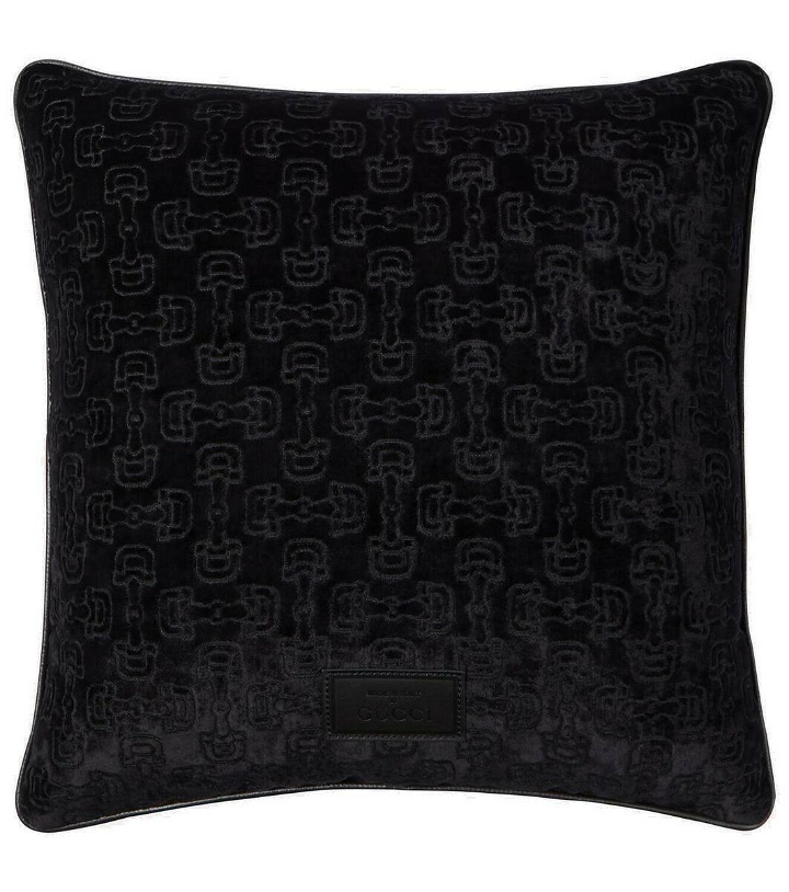 Photo: Gucci Horsebit jacquard velvet cushion