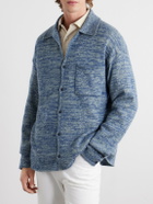 The Elder Statesman - Knitted-Cashmere and Silk-Bend Cardigan - Blue