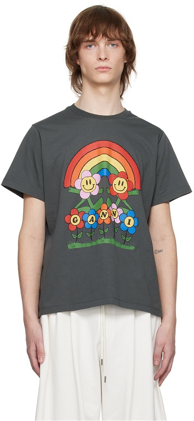 Photo: GANNI Gray Rainbow T-Shirt