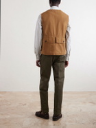 Drake's - Cotton-Drill Utility Vest - Brown